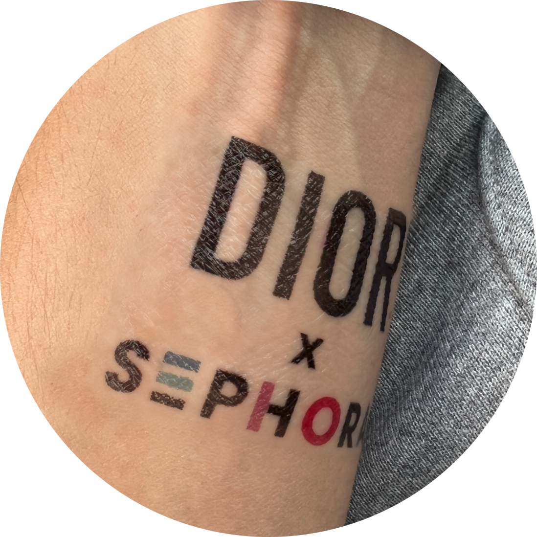 tatouage temporaire pour entreprise sephora et Dior